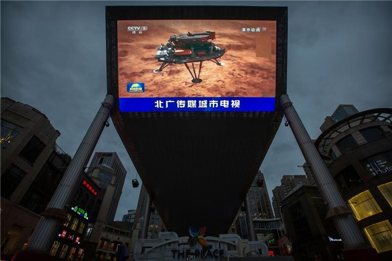 Was ist mit Chinas Mars-Rover? Die Landung vom Rover «Zhurong» auf dem roten Planeten im Mai 2021.