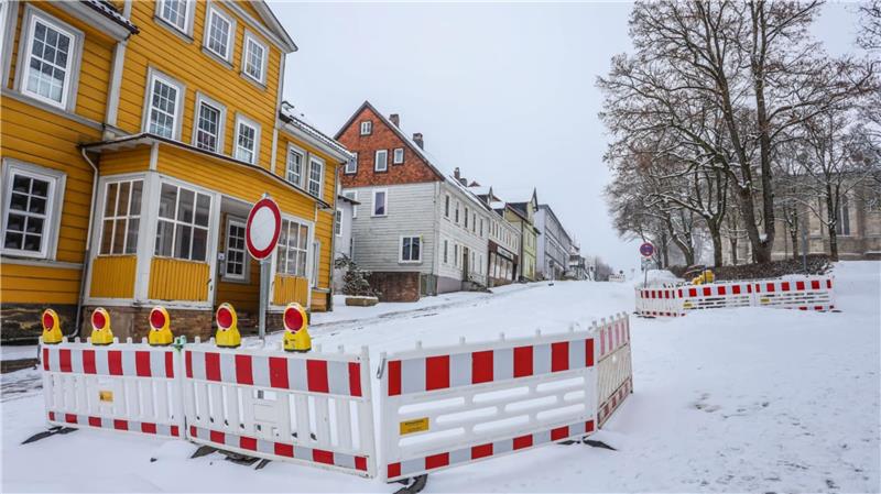 Die Marktstraße ist seit September wegen Sanierungsarbeiten gesperrt.