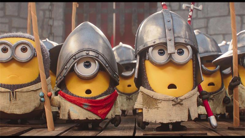 Die kleinen gelben Minions und Hollywood Die Minions müssen einige Schlachten bestehen.