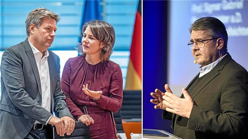 Sigmar Gabriel: Wir müssen uns mehr anstrengen Die Minister Robert Habeck und Annalena Baerbock (beide Grüne). Ex-Minister Sigmar Gabriel sprach am Montag in Braunschweig. Fotos: dpa, Comes / Collage: Jürgen Runo