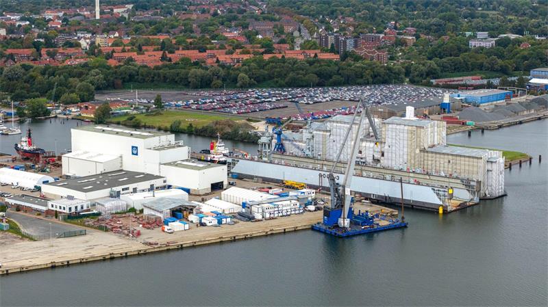 Die Neue Jadewerft kam im Frühjahr mit der Übernahme der Marinesparte NVL der Werftengruppe Lürssen zu Rheinmetall. (Archivbild)