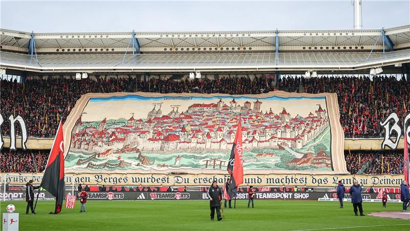 Die Nürnberger Fans zeigten ein imposante Choreohraphie.