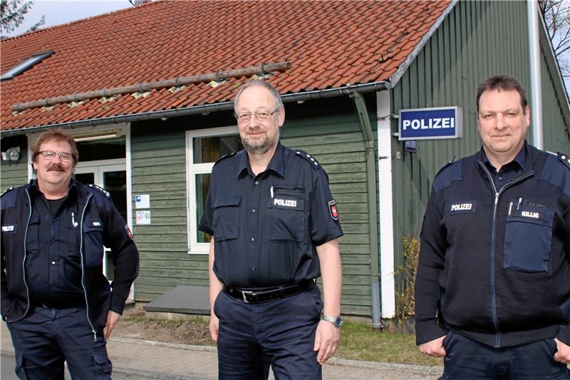 Die Oberharzer Polizisten Michael Huth, Gerd Steckhan und Marcus Killig (von links) stehen im GZ-Interview Rede und Antwort. Foto: Knoke
