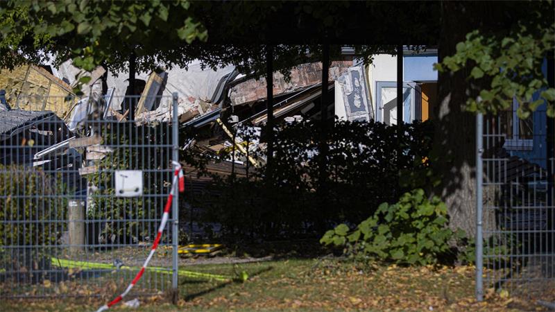 Einsturz von Wolfsburger Kita – „Gott sei Dank“ am Sonntag Die Polizei geht von einer Gasexplosion als möglicher Ursache aus.