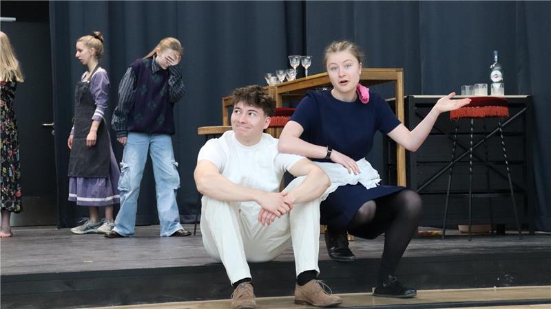 Die Proben des CvD-Theaterstücks "Tod auf Christie Island" laufen.
