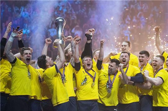 Die Rhein-Necker Löwen konnten zum zweiten Mal den deutschen Pokal gewinnen.