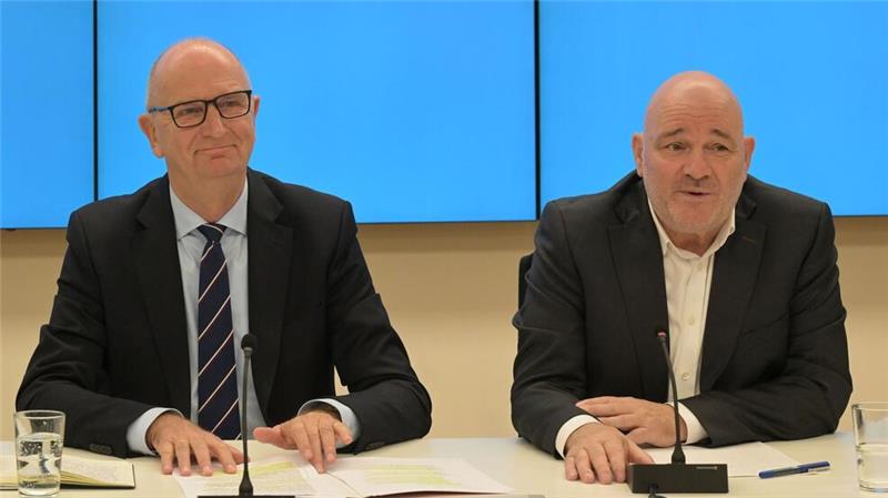 SPD und BSW: Koalitionsvertrag in Brandenburg steht Die SPD von Ministerpräsident Dietmar Woidke und das BSW von Landeschef Robert Crumbach sind sich einig über einen Koalitionsvertrag (Archivbild).