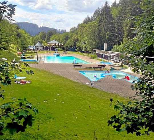 Die Saison im Wildemanner Spiegelbad leidet unter dem schlechten Wetter. Häufig ist nicht viel los auf der Liegewiese. Foto: Privat