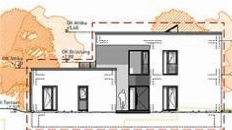 Symbolischer erster Spatenstich für Hornburger Millionenprojekt Skizze einer Gebäude-Seitenansicht