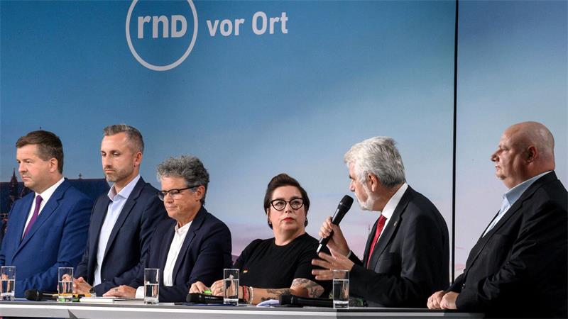 Die Spitzenkandidaten trafen sich auf Einladung des Redaktionsnetzwerks Deutschland (RND). 