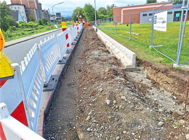 Die Straße „Auf dem Liethberge“ wird für den Lkw-Verkehr verbreitert. Foto: Hohaus