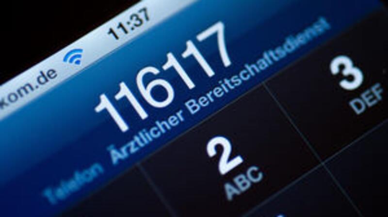 Die Telefonnummer 116117 des ärztlichen Bereitschaftsdienstes.