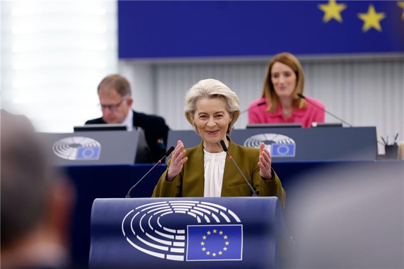 Krieg gegen die Ukraine: So ist die Lage «Die Ukraine trägt für uns alle eine schwere Last auf ihren Schultern»: EU-Kommissionspräsidentin Ursula von der Leyen.