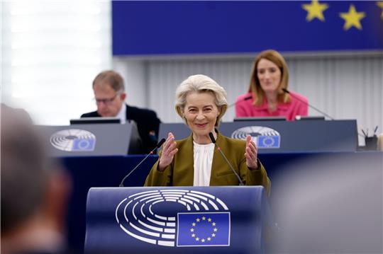 «Die Ukraine trägt für uns alle eine schwere Last auf ihren Schultern»: EU-Kommissionspräsidentin Ursula von der Leyen.