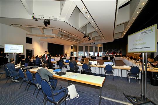 Die Umweltministerkonferenz geht im Großen Saal des „Achtermann“ über die Bühne.