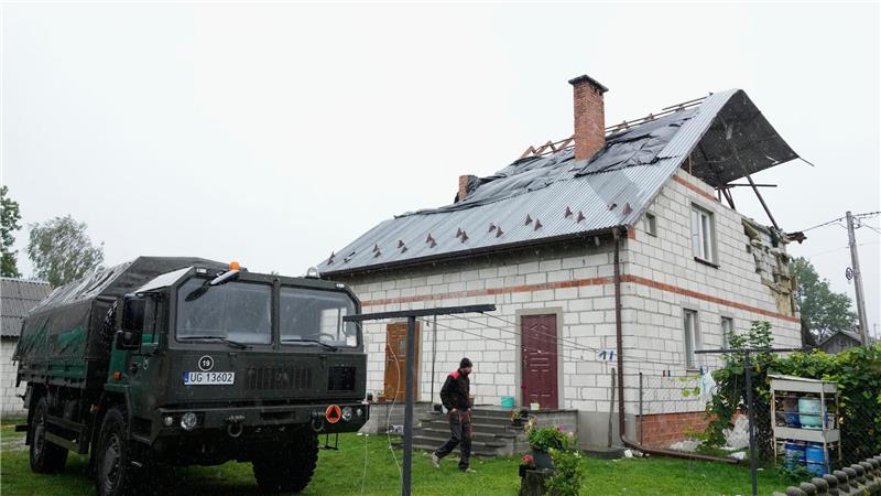 Schaden an Haus in Polen: Wahrscheinlich war es eine Rakete Die Untersuchungen dazu, was den Schaden ausgelöst hat, laufen noch. (Archivbild)
