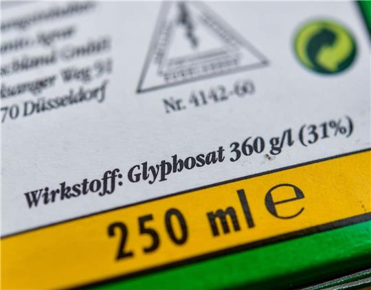 Die Verpackung eines Unkrautvernichtungsmittel, das den Wirkstoff Glyphosat enthält.