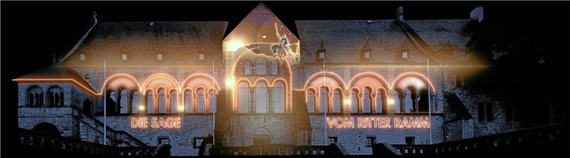 Die Video-Show an der Kaiserpfalz ist für das Frühjahr geplant.  Fotomontage: GMG
