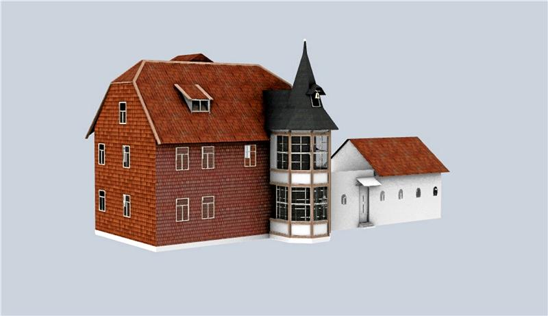App ermöglicht interaktive Tour in Zeit der deutschen Teilung Die Villa Bohlmann, einst direkt an der Grenze und vom DDR-Grenzregime deshalb abgerissen, ersteht in der App virtuell wieder auf. Quelle: Heimatverein