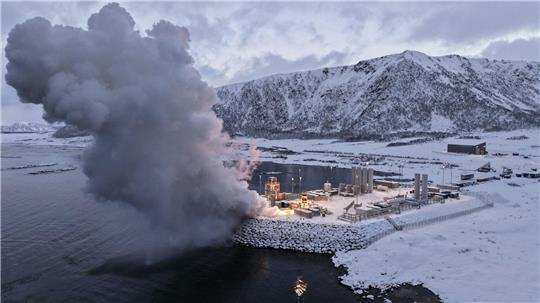 Die Vorbereitungen zum zweiten Testflug am Weltraumbahnhof in Norwegen. (Handout)