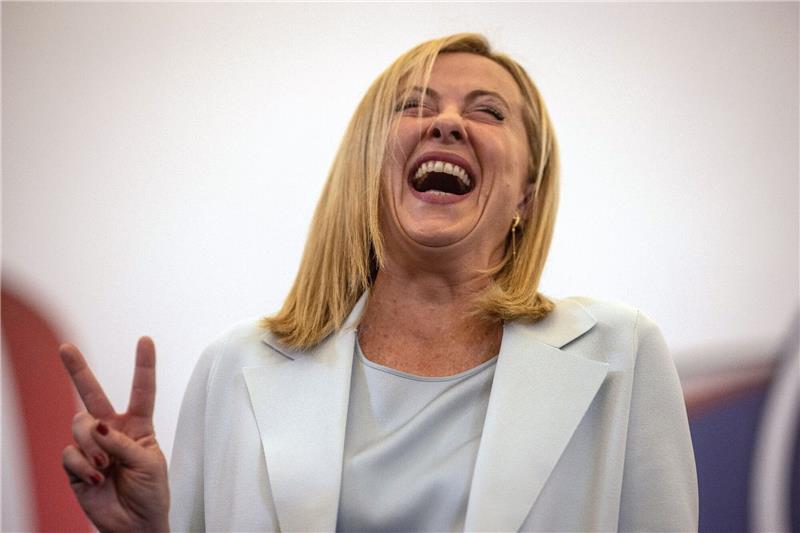 Die EU und der Nord-Süd-Rechtsruck Die Vorsitzende der rechtsradikalen Partei Fratelli d'Italia (Brüder Italiens): Giorgia Meloni.