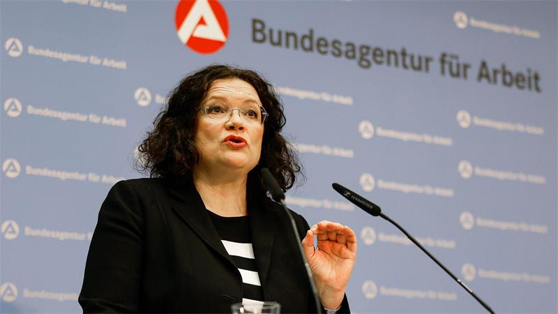 Die Vorstandsvorsitzende der Bundesagentur für Arbeit, Andrea Nahles, hält eine Erhöhung des Beitragssatzes zur Arbeitslosenversicherung für möglich. (Archivbild) 