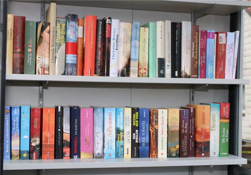 Schmökern in Bodensteiner Bücherzelle Die „Zelle“ ist schon gut gefüllt mit Lesestoff. Foto: Andrea Leifeld