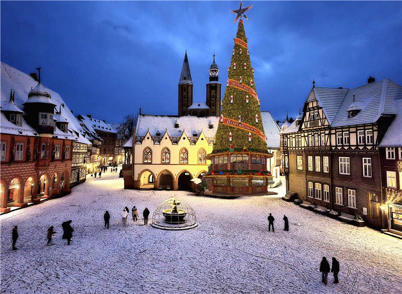 Neue Attraktion auf dem Goslarer Weihnachtsmarkt Die begehbare Tanne soll eine Attraktion des Weihnachtsmarktes werden. Es handelt sich um eine Foto-Montage.