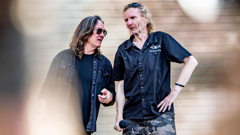 Metalfans erobern das Infield des Wacken Open Air Die beiden Festival-Gründer Thomas Jensen (links) und Holger Hübner.