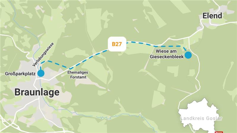 Eine Grafik der Bahnstrecke.