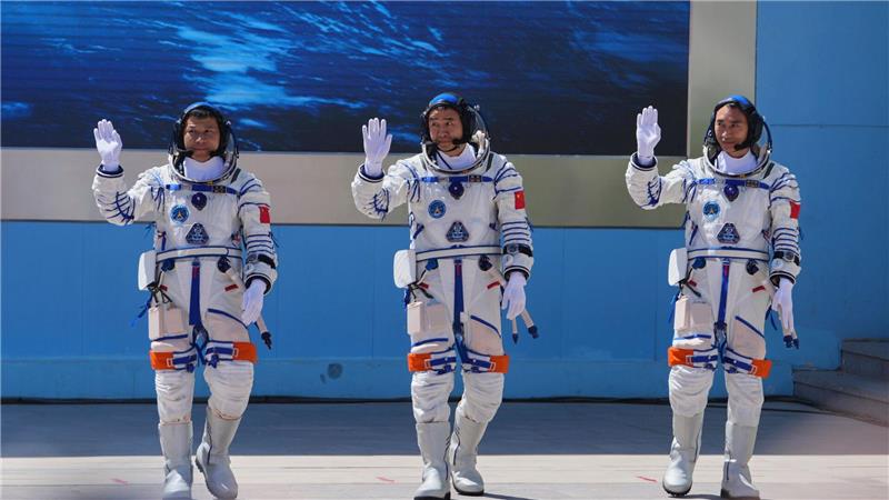 Die chinesischen Astronauten der Mission „Shenzhou 20“ sollen sechs Monaten auf Chinas Raumstation „Tiangong“ leben. (Archivbild)