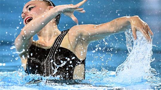 Die deutsche Kunstschwimmerin Klara Bleyer gewann EM-Bronze in der Technischen Kür des Solowettbewerbs.