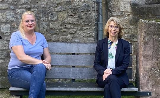 Die ehemalige Laga-Geschäftsführerin Ursula Hobbie mit der damaligen Bürgermeisterin Franziska Schwarz.