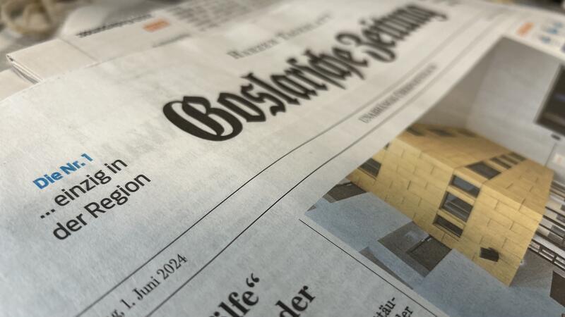 Die erste Ausgabe der Goslarschen Zeitung, die mit dem neuen System erstellt wurde.