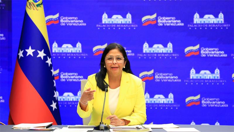 Die geschäftsführende Präsidentin Delcy Rodríguez hofft auf einen Neustart. (Archivbild)