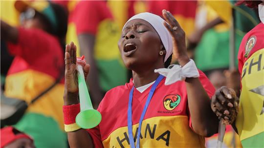 Die ghanaischen Fans bejubelten den Sieg gegen die Komoren ausgelassen.
