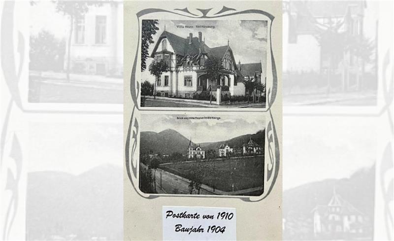 Villa Heyke: Wo Historismus auf Jugendstil trifft Die im Jahr 1904 erbaute Villa Heyke auf einer Postkarte aus dem Jahr 1910. Damals dient sie dem wohlhabenden Besitzer als Erholungsdomizil. Nach dem Zweiten. Weltkrieg diente die Villa der Familie als Lebensmittelpunkt und sicherer Rückzugsort. Foto: Heyke