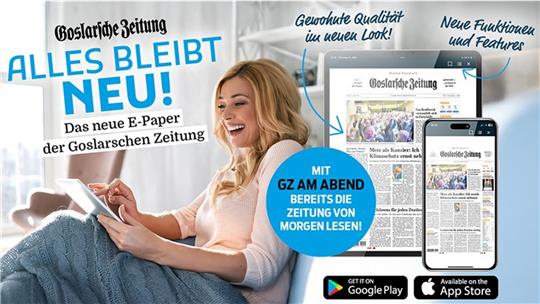 Die neue E-Paper-App der Goslarschen Zeitung ist da. Freuen Sie sich auf neue und vielfältige Nutzungmöglichkeiten Ihrer digitalen Lieblingszeitung.