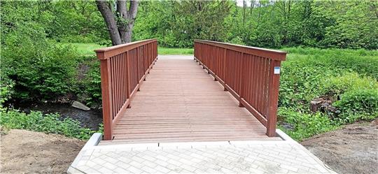 Die neue Forresbrücke über die Radau ist seit gestern geöffnet. Foto: Hohaus