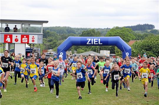 Die neue Lauflust: Die Nachwuchskonkurrenzen sind beim 17. Bad Harzburger Bergmarathon so gut besetzt wie noch nie. Auf dem Gelände der Rennbahn herrscht zeitweise Familienfeststimmung. Fotos: Neuendorf