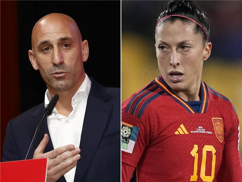 Spaniens Fußballerinnen im Streik: Kuss-Debatte eskaliert Die spanische Fußballspielerin Jennifer Hermoso erhebt Vorwürfe gegen Luis Rubiales, Präsident des spanischen Fußballverbandes RFEF: «Ich habe mich verletzlich und als Opfer einer impulsiven, sexistischen und unangebrachten Handlung gefühlt.»