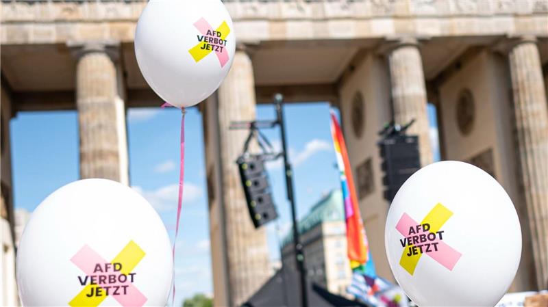 Tausende gehen für AfD-Verbot auf die Straße Die zentrale Kundgebung fand in Berlin statt.