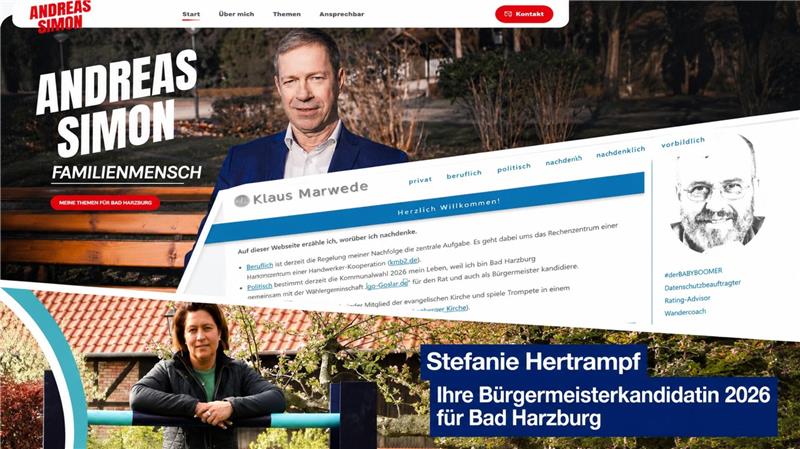 Die zwei ofiziellen Kandidaten für das Bürgermeisteramt sind Andreas Simon (SPD) und Stefanie Hertrampf (CDU). Klaus Marwede hat bisher seine Kandidatur nur erklärt, aber nicht offiziell eingereicht.