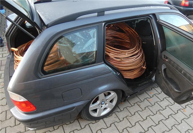 Diebe haben im Landkreis Harz große Mengen Kupferkabel entwendet. Symbolfoto: picture alliance/dpa/Polizeipräsidium Mittelfranken | -
