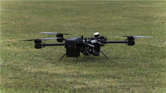 Diese Abfangdrohne von Argus Interception kommt nach Unternehmensangaben etwa beim Schutz kritischer Infrastruktur wie Flughäfen zum Einsatz. (Archivbild)