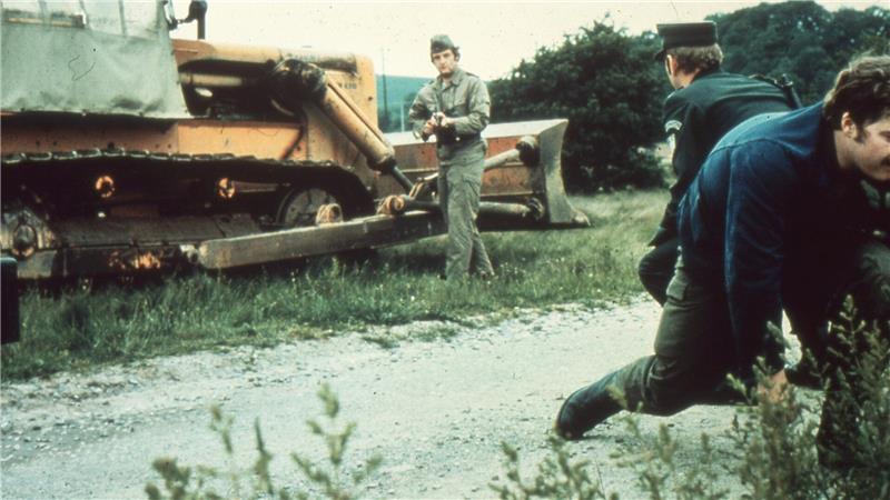 DDR-Flucht im Harz: Unter Todesangst durch den Minenstreifen Diese nachgestellte Szene zeigt die spektakuläre Flucht von Hans-Georg Kruse am 13. November 1973.