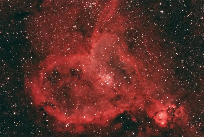 Ein Valentinsgruß aus dem Universum Dieser Herznebel ist 7500 Lichtjahre von der Erde entfernt. Foto: Bierdel