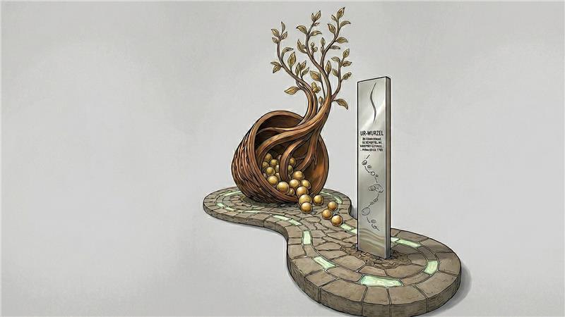 Das Foto zeigt einen großen Blumentopf, aus dem scheinbar Kartoffeln herausrollen.