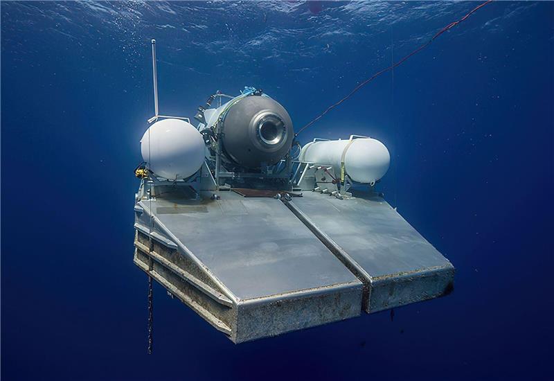 Dieses vom American Photo Archive herausgegebene Foto zeigt das Tauchboot «Titan» von OceanGate Expeditions, das zur Besichtigung der Wrackstelle der «Titanic» eingesetzt wurde.