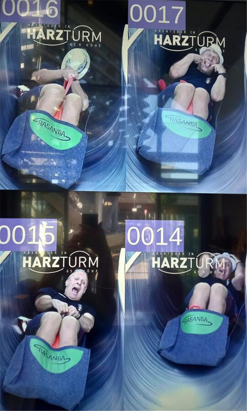 Dirk Sonnemann zeigt, wie erfrischend Fahrtwind sein kann.